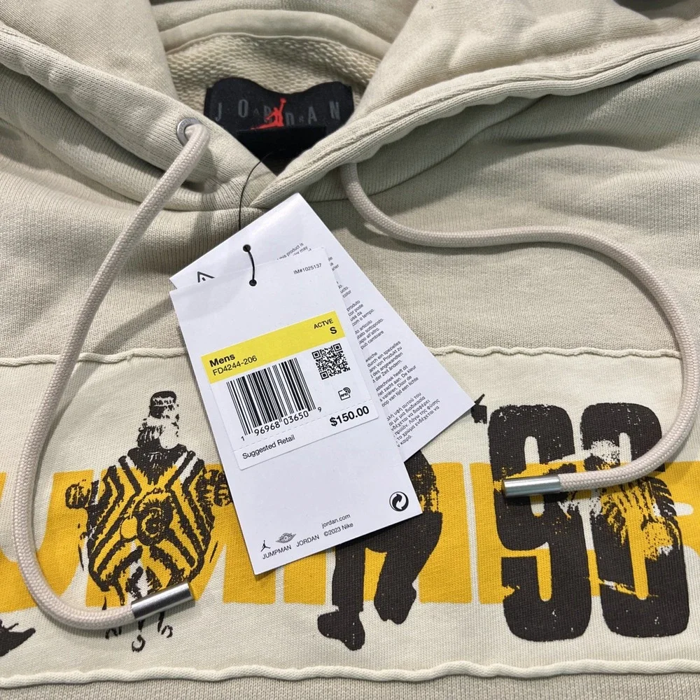 Jordan x UNION x Bephies Beauty Supply Men's Small Hoodie FD4244-206 Khaki Tan‎